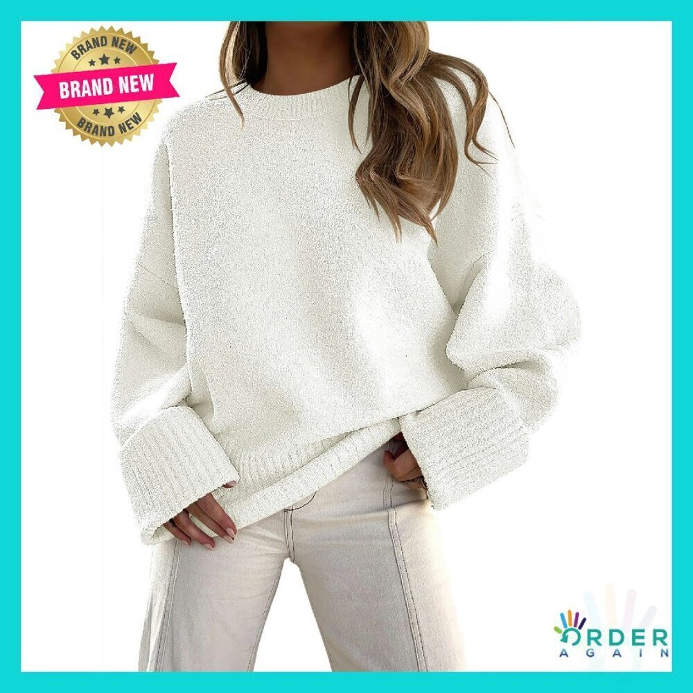Oversized Chunky Pullover Sweater Fuzzy Knit Casual Fall Y2K Chic